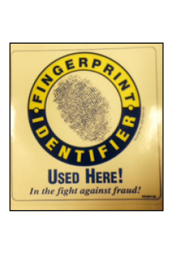 Fingerprint ID Decal**<b>Order By: 1 each<b>